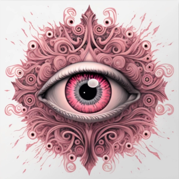 Pink Background On Evil Eye Pattern Stock Vector Royalty Free 1453757105   Shutterstock