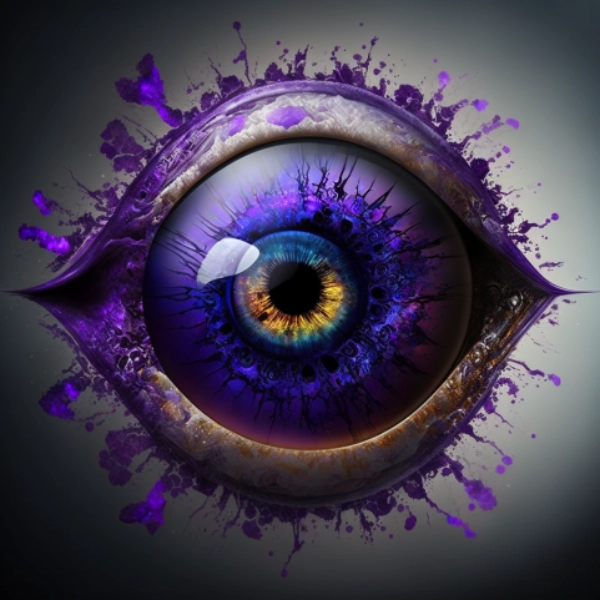 Witch Evil Eye Purple & Orange